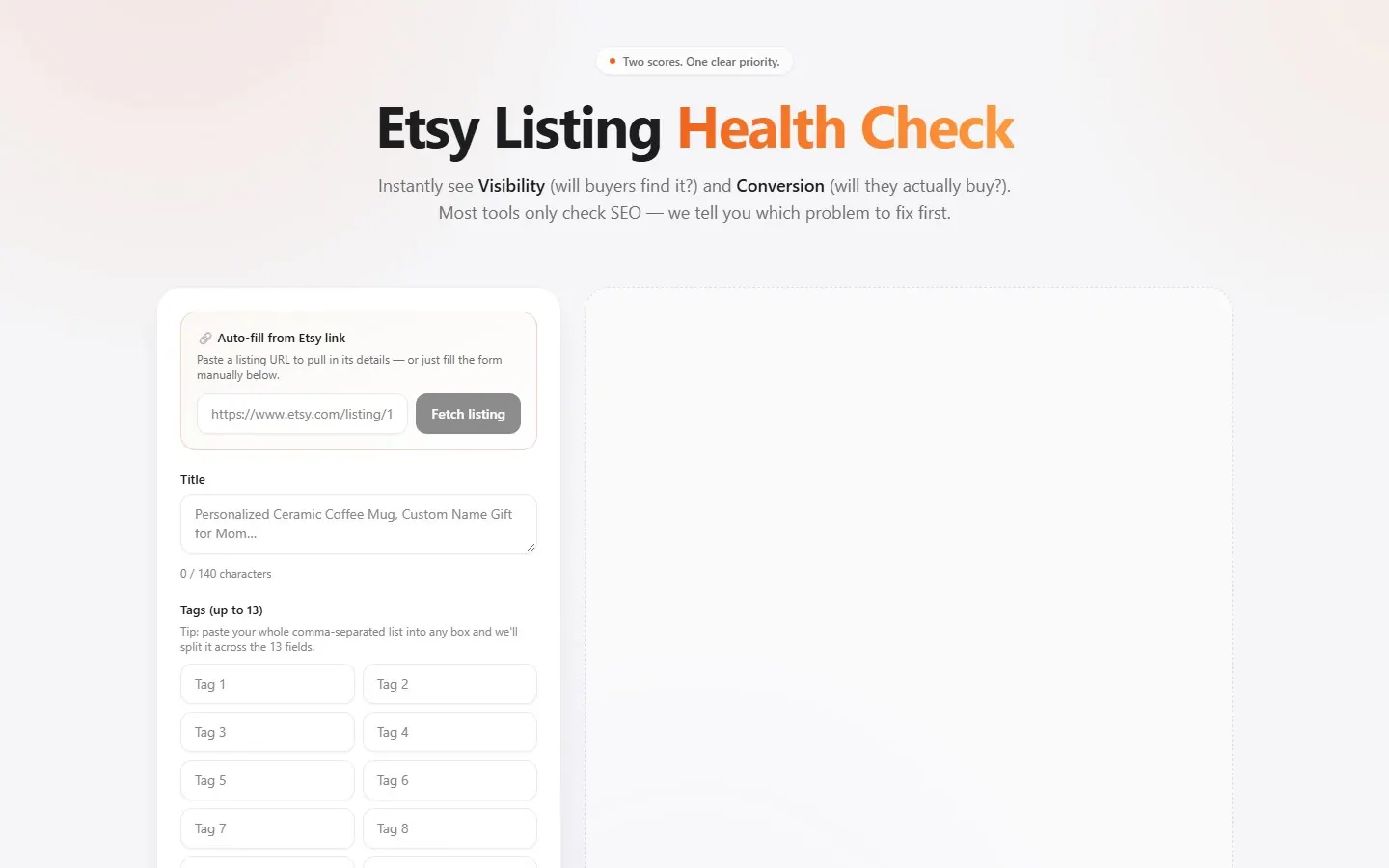 Etsy Listing Health Check